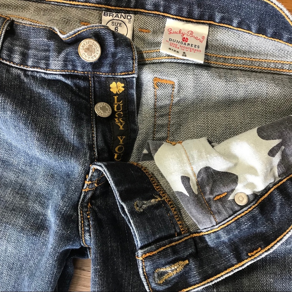 Lucky Brand Dungarees Jeans Women’s 6 28 Buttonfly - Picture 3 of 6